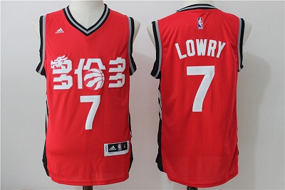 Men Toronto Raptors 7 Kyle Lowry JERSEY Red