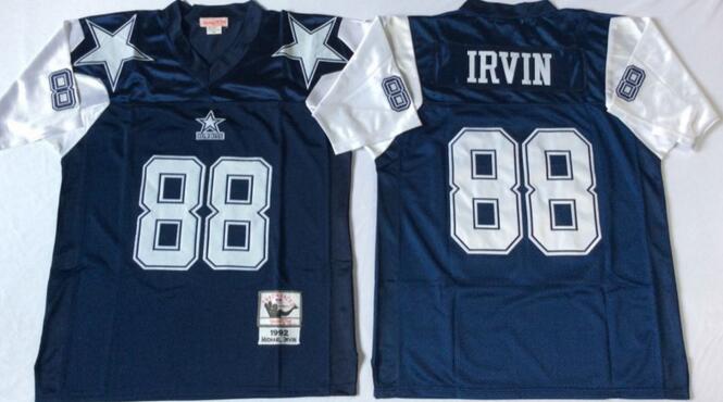 Dallas Cowboys 88 Michael Irvin blue men Throwback nfl Jersey