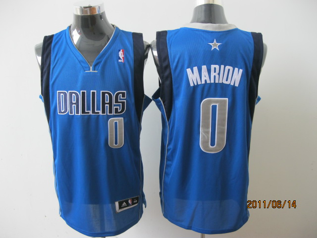Dallas Mavericks 0 Shawn Marion blue adidas men NBA basketball Jersey