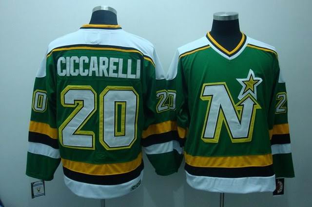 Dallas Stars 20 CICCARELLI Green men nhl ice hockey jersey