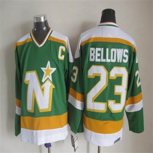 Dallas Stars 23 Brian Bellows Green men nhl ice hockey jerseys