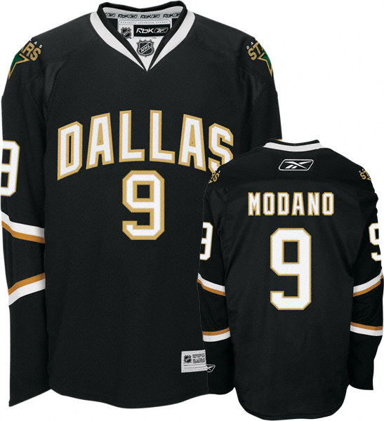 Dallas Stars 9 Mike Modano Black men nhl ice hockey jerseys