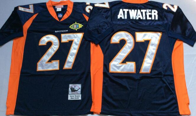 Denver Broncos Steve Atwater 27 blue throwback football Jersey