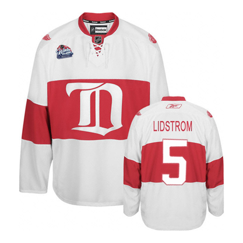 Deroit Red wings 5 Nicklas Lidstrom White men ice hockey nhl jerseys