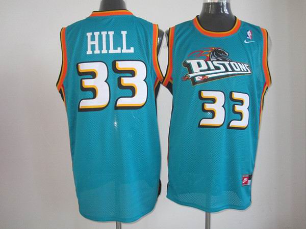 Detroit Pistons 33 Grant Hill green adidas men nba basketball jerseys Jersey