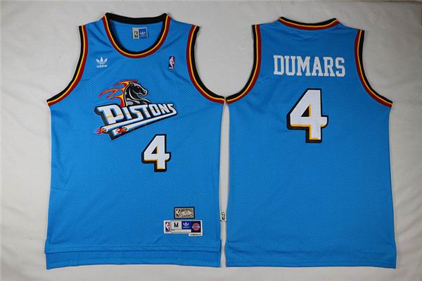 Detroit Pistons 4 Joe Dumars blue adidas men nba basketball jersey