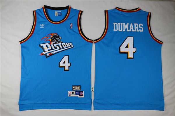 Detroit Pistons 4 Joe Dumars blue adidas men nba basketball jersey