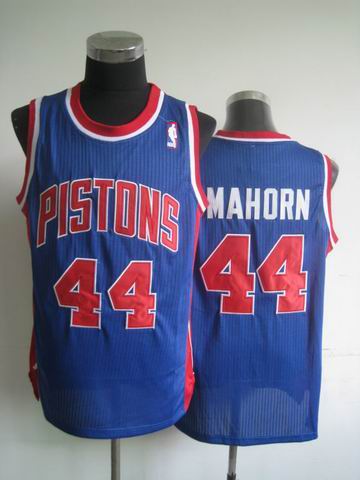Detroit Pistons 44 MAHORN blue adidas men nba basketball jerseys