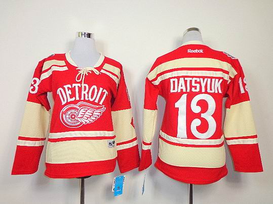 Detroit Red Wings #13 Pavel Datsyuk Red women NHL Jersey