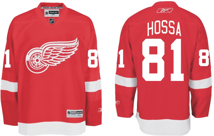 Detroit Red Wings #81 Marian Hossa Red Jersey