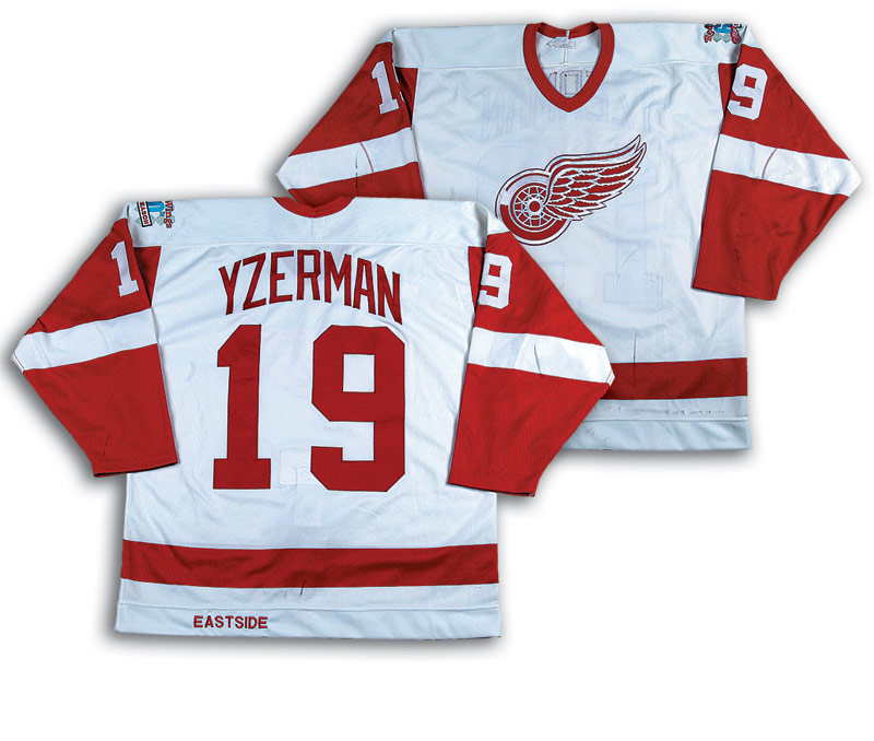Detroit Red Wings 19 Steve Yzerman White Jersey