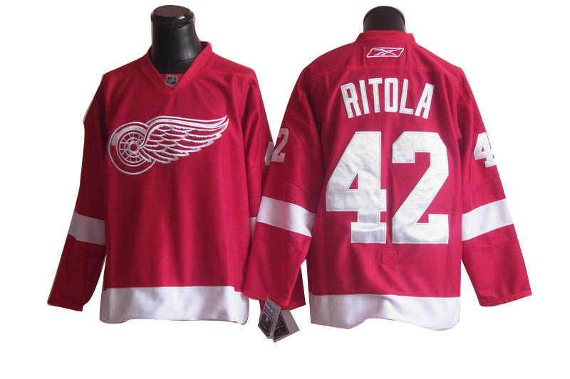 Detroit Red Wings 42 RITOLA red nhl jersey