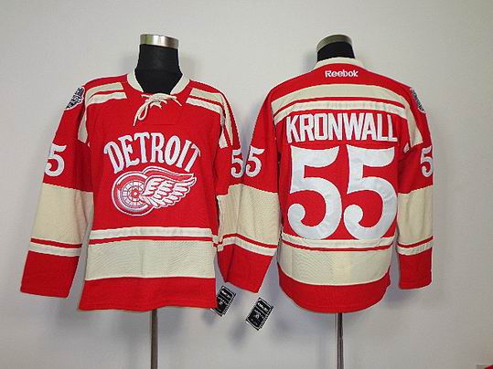 Detroit Red Wings KRONWALL 55# new Red Jersey