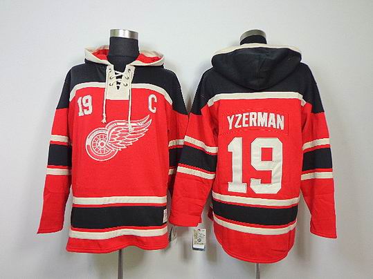 Detroit Red Wings Steve Yzerman 19 red NHL Hooded Sweatshirt