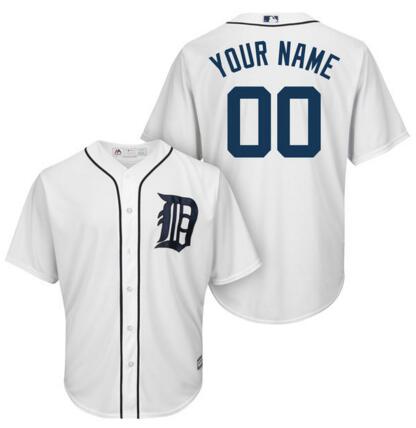 Detroit Tigers jerseys Majestic White Cool Base Custom any name number