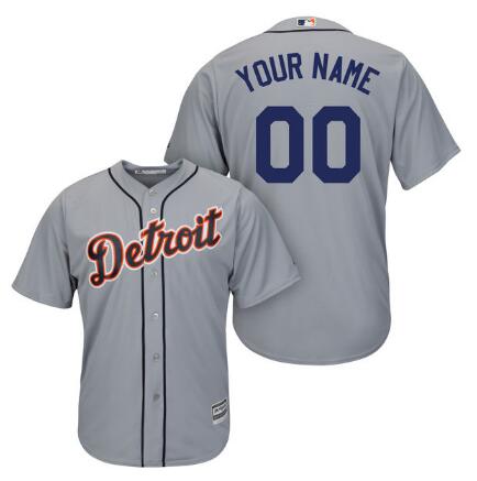 Detroit Tigers jerseys Majestic grey Cool Base Custom any name number