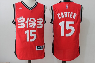 Men Toronto Raptors 15 Vince Carter Jersey Red