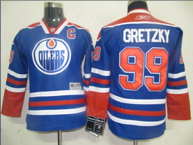 Edmonton Oilers #99 Wayne Gretzky kids hockey jersey