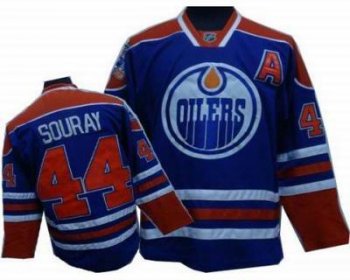 Edmonton Oilers 44 Sheldon Souray Light Blue men nhl ice hockey  jerseys