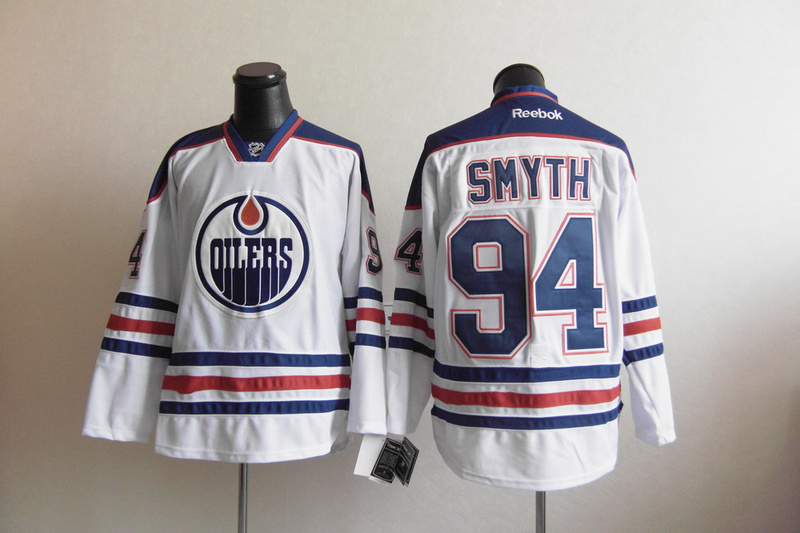 Edmonton Oilers 94 SMYTH white men nhl ice hockey  jerseys