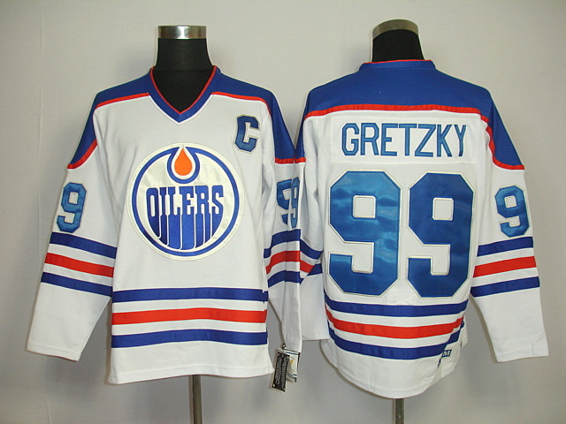 Edmonton Oilers 99 Wayne Gretzky White men nhl ice hockey  jerseys