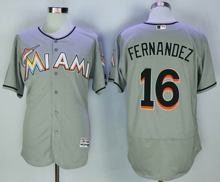 Florida Marlins #16 Jose Fernandez gray Flexbase Authentic Collection men baseball mlb Jersey