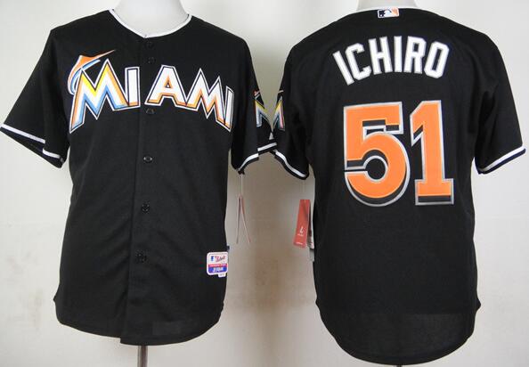 Florida Marlins 51 Suzuki Ichiro black men baseball mlb jersey