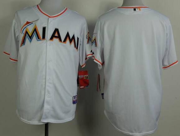 Florida Marlins Blank White men baseball mlb Jerseys