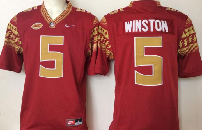 Florida State Seminoles 5 Jameis Winston red men NCAA college Football Jerseys