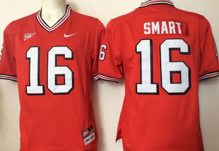 Georgia Bulldogs 16 16 CKirby Smart men red College ncaa Football Jerseys