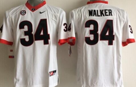 Georgia Bulldogs 34 herschel walker men white College ncaa Football Jerseys