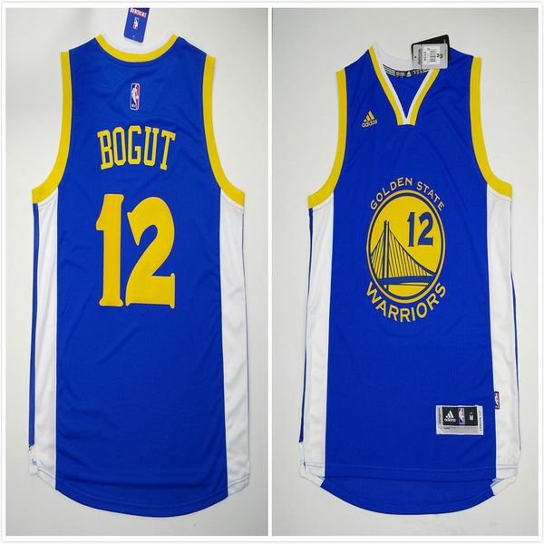 Golden State Warriors 12 Andrew Bogut blue adidas men nba basketball jerseys