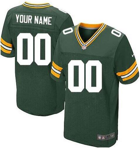 Green Bay Packers Nike green Custom Elite Jersey for Men women youth kids