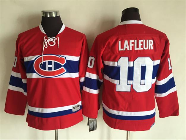 Guy Lafleur Jersey #10 Red CH Throwback Youth Montreal Canadiens Jerseys