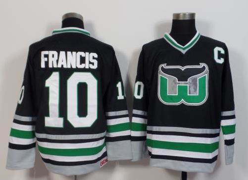Hartford Whalers 10 Ron Francis black men nhl ice hockey  jerseys