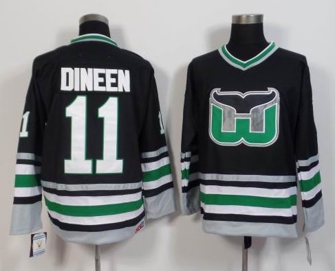 Hartford Whalers 11 Kevin Dineen black men nhl ice hockey  jerseys