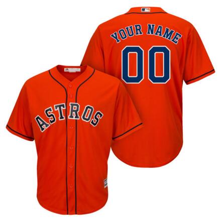 Houston Astros jerseys Majestic orange Cool Base Custom any name number