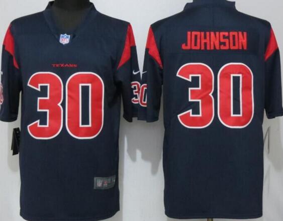 Houston Texans 30 Johnson Navy Blue Color Rush Limited Jersey