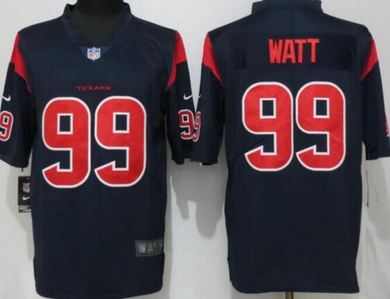 Houston Texans Texans 99 Watt Navy Blue Color Rush Limited Jersey