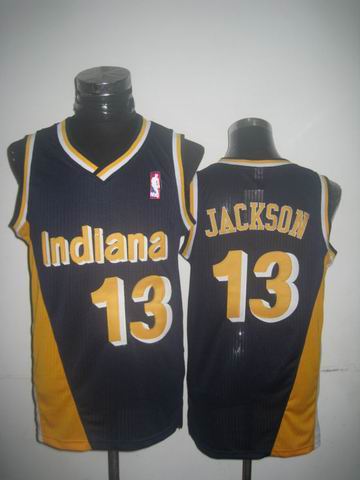 Indiana Pacers 13 Mark Jackson throwback blue yellow adidas men nba basketball jerseys