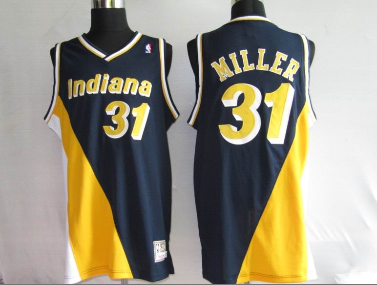 Indiana Pacers 31 Reggie Miller Blue yellow adidas men nba basketball jerseys