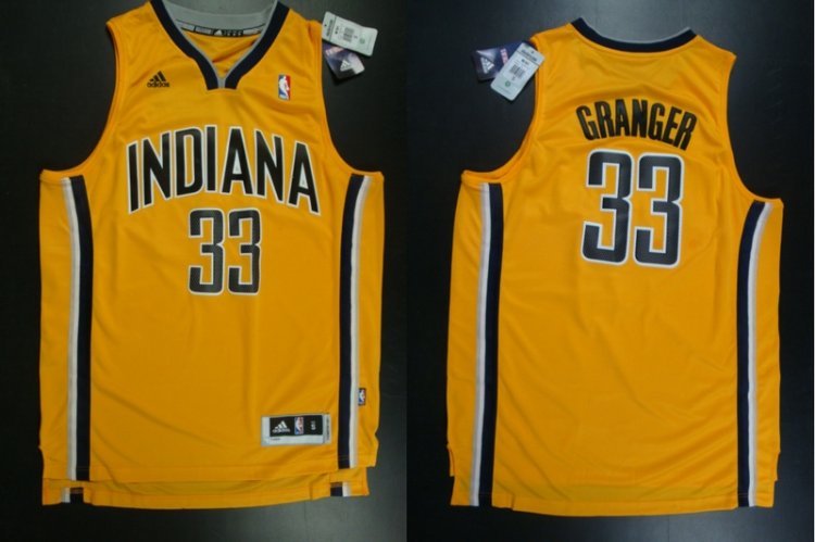 Indiana Pacers 33 Danny Granger Yellow Revolution 30 adidas men nba basketball jerseys