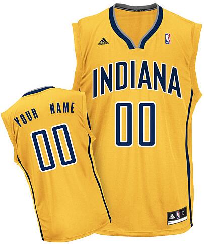 Indiana Pacers Custom yellow Alternate Jersey for sale