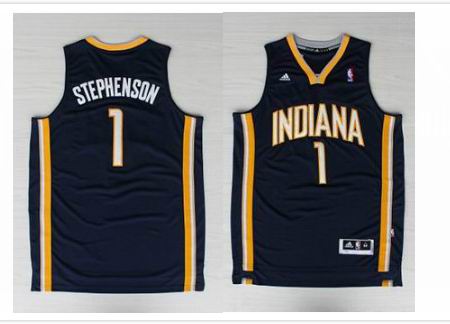 Indiana pacers 1 Lance Stephenson  dark blue adidas men nba basketball jerseys