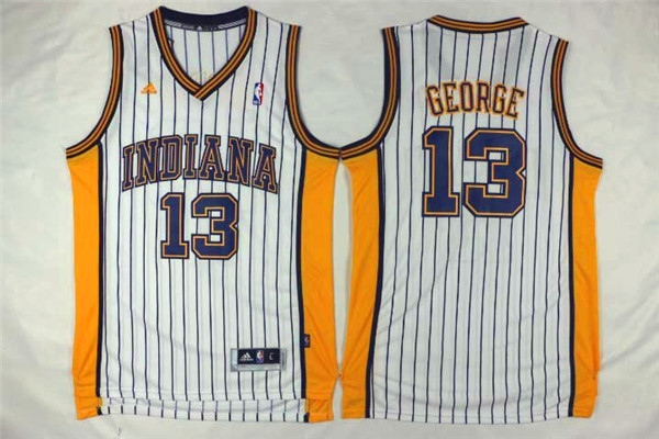 Indiana pacers 13 Paul George white nba signature adidas men nba basketball jerseys