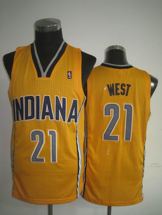 Indiana pacers 21 WEST yellow adidas men nba basketball jerseys