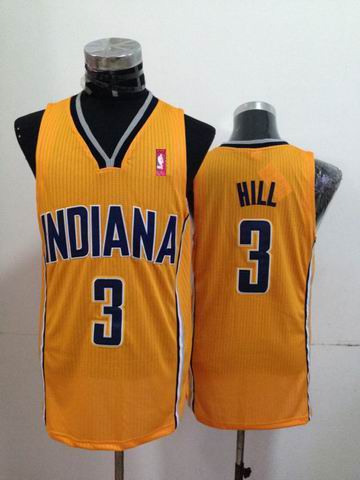 Indiana pacers 3 George Hill yellow adidas men nba basketball jerseys