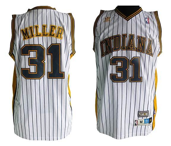 Indiana pacers 31 Reggie Miller white nba jerseys