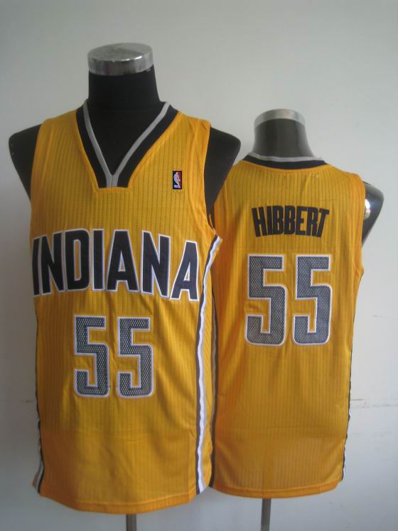 Indiana pacers 55 HIBBERT yellow adidas men nba basketball jerseys