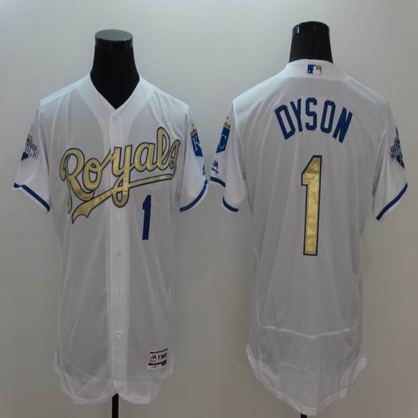 Kansas City Royals 1 Dyson white Flexbase Authentic Collection men baseball mlb Jersey